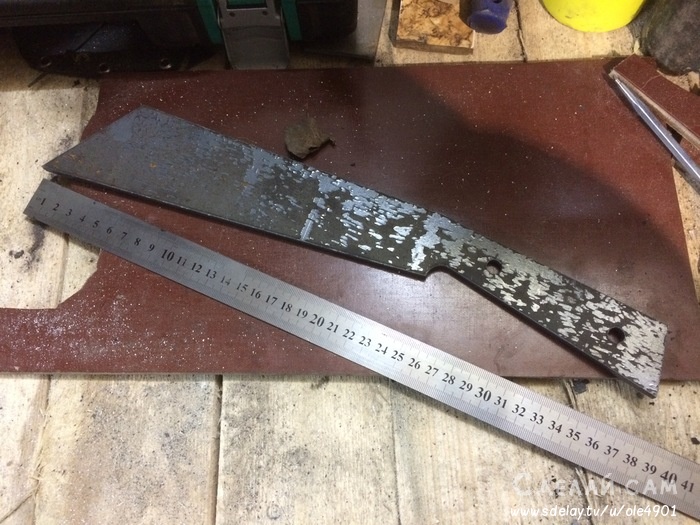 Тяжелый нож для колки дров своими руками