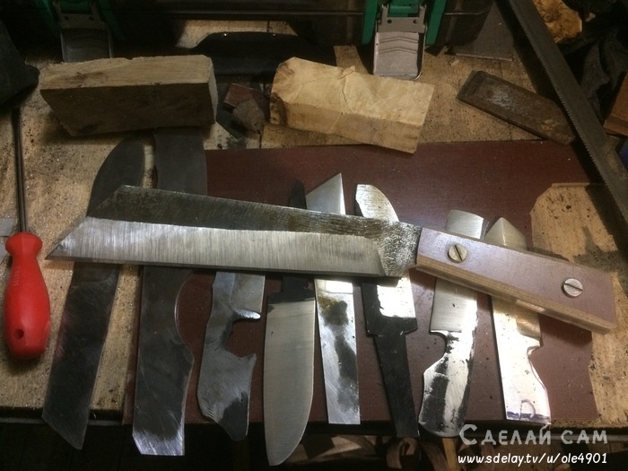 Тяжелый нож для колки дров своими руками