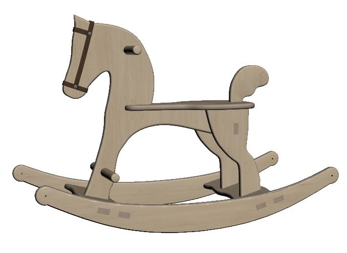 Детская качалка WOODYCREW (размер S) деревянная лошадка Grace из березы