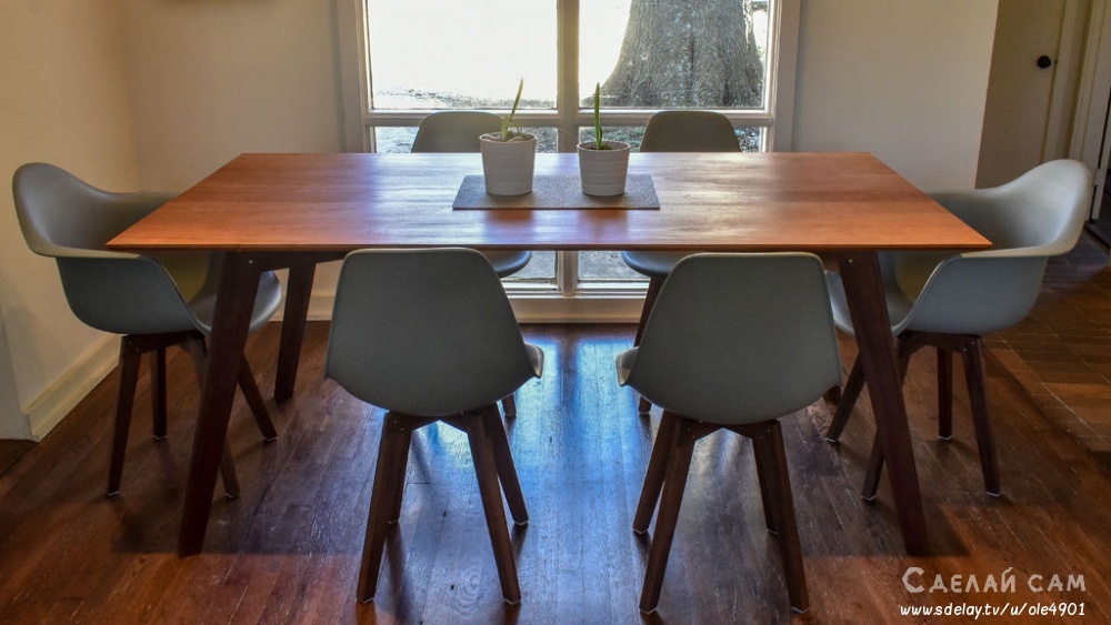 Деревянный стол в стиле модерн своими руками
