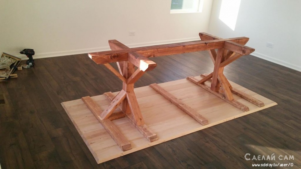 Большой деревянный стол своими руками