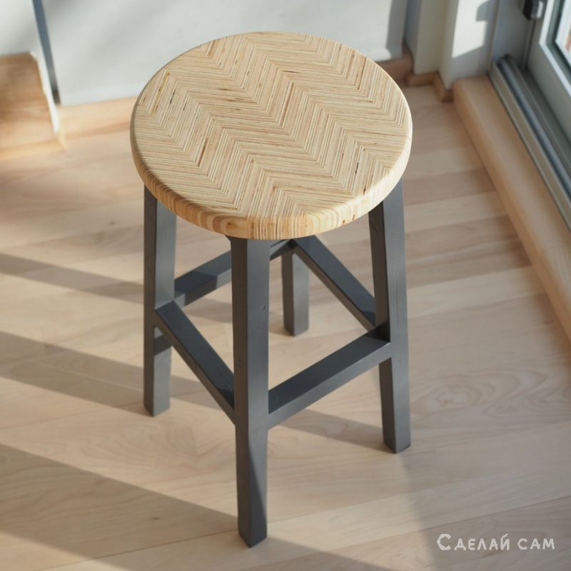Деревянный стул для бара своими руками