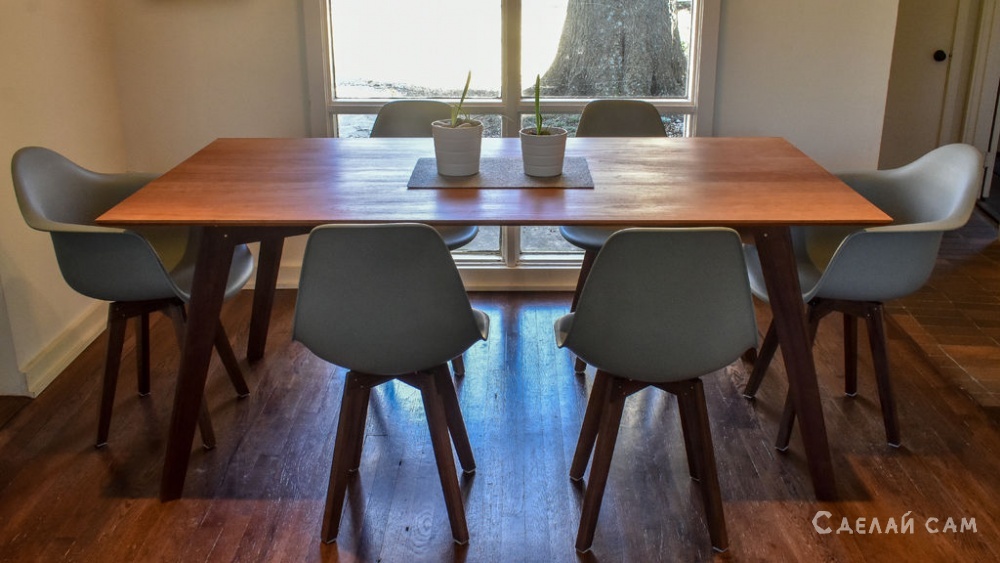 Деревянный стол в стиле модерн своими руками