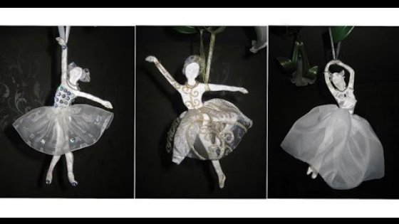 DIY Балерины из солёного теста. Новогоднее украшение своими руками. Мастер класс
