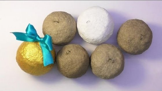 DIY Как сделать основу для ёлочных шаров папье маше . Мастер класс. Basis for Christmas-tree balls